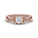 Load image into Gallery viewer, celtic-knot-split-asscher-cut-orange-sapphire-engagement-ring-in-rose-gold-FD9609ASGSAOR-NL-RG
