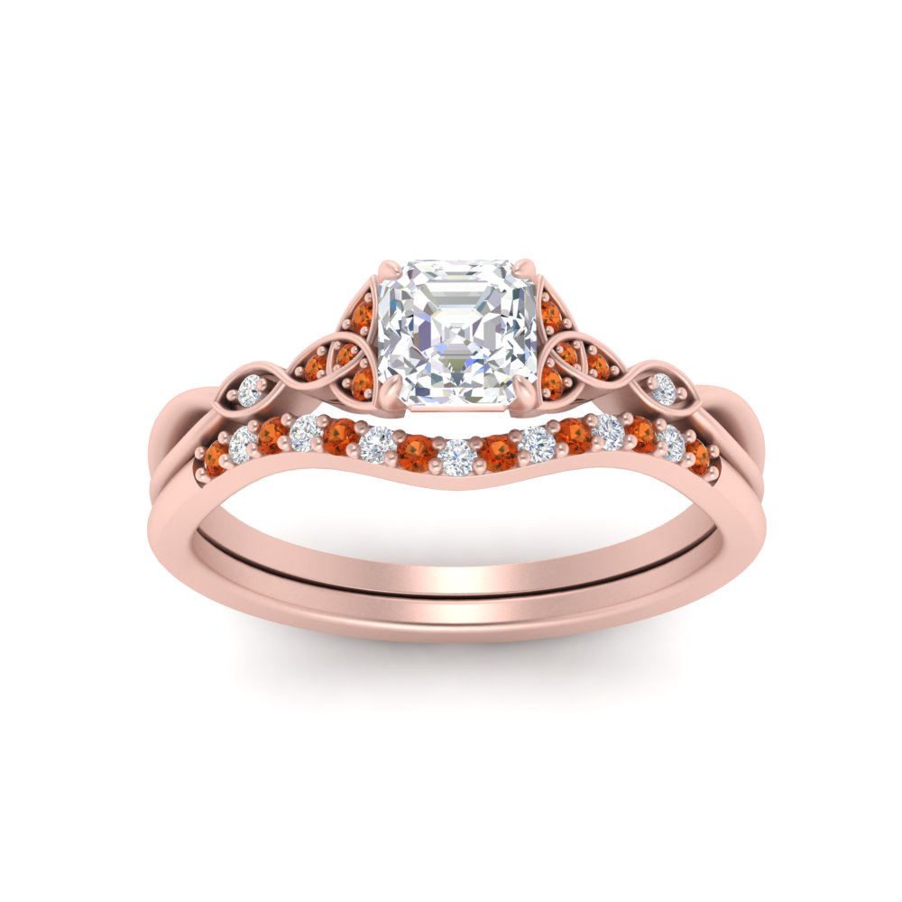 celtic-knot-split-asscher-cut-orange-sapphire-engagement-ring-in-rose-gold-FD9609ASGSAOR-NL-RG