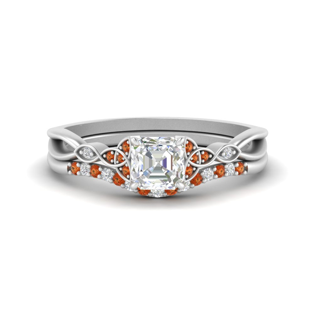 celtic-knot-split-asscher-cut-orange-sapphire-engagement-ring-in-white-gold-FD9609ASGSAOR-NL-WG