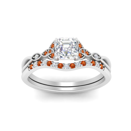 celtic-knot-split-asscher-cut-orange-sapphire-engagement-ring-in-white-gold-FD9609ASGSAOR-NL-WG