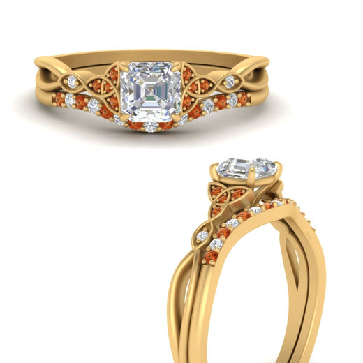 celtic-knot-split-asscher-cut-orange-sapphire-engagement-ring-in-yellow-gold-FD9609ASGSAOR-NL-YG