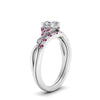 Load image into Gallery viewer, celtic-knot-split-asscher-cut-pink-sapphire-engagement-ring-in-white-gold-FD9609ASGSADRPI-NL-WG