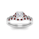 Load image into Gallery viewer, celtic-knot-split-asscher-cut-ruby-engagement-ring-in-white-gold-FD9609ASGRUDR-NL-WG
