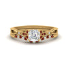 Load image into Gallery viewer, celtic-knot-split-asscher-cut-ruby-engagement-ring-in-yellow-gold-FD9609ASGRUDR-NL-YG