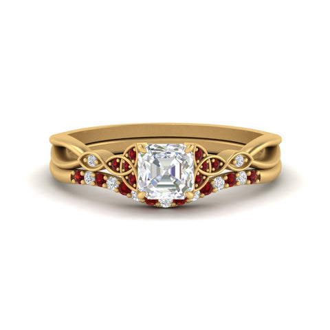 celtic-knot-split-asscher-cut-ruby-engagement-ring-in-yellow-gold-FD9609ASGRUDR-NL-YG