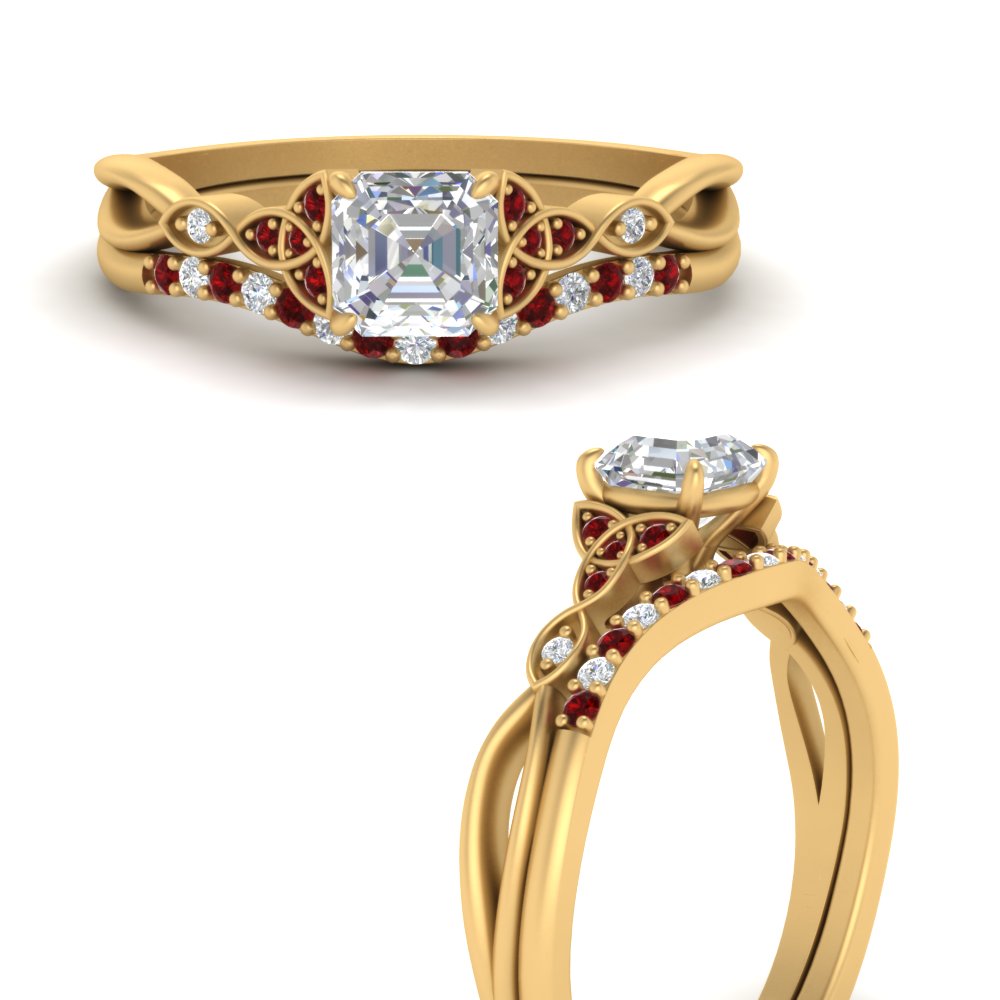 celtic-knot-split-asscher-cut-ruby-engagement-ring-in-yellow-gold-FD9609ASGRUDR-NL-YG