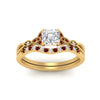 Load image into Gallery viewer, celtic-knot-split-asscher-cut-ruby-engagement-ring-in-yellow-gold-FD9609ASGRUDR-NL-YG