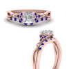 Load image into Gallery viewer, celtic-knot-split-asscher-cut-sapphire-engagement-ring-in-rose-gold-FD9609ASGSABL-NL-RG