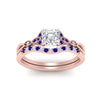 Load image into Gallery viewer, celtic-knot-split-asscher-cut-sapphire-engagement-ring-in-rose-gold-FD9609ASGSABL-NL-RG