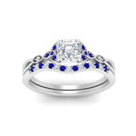 Load image into Gallery viewer, celtic-knot-split-asscher-cut-sapphire-engagement-ring-in-white-gold-FD9609ASGSABL-NL-WG
