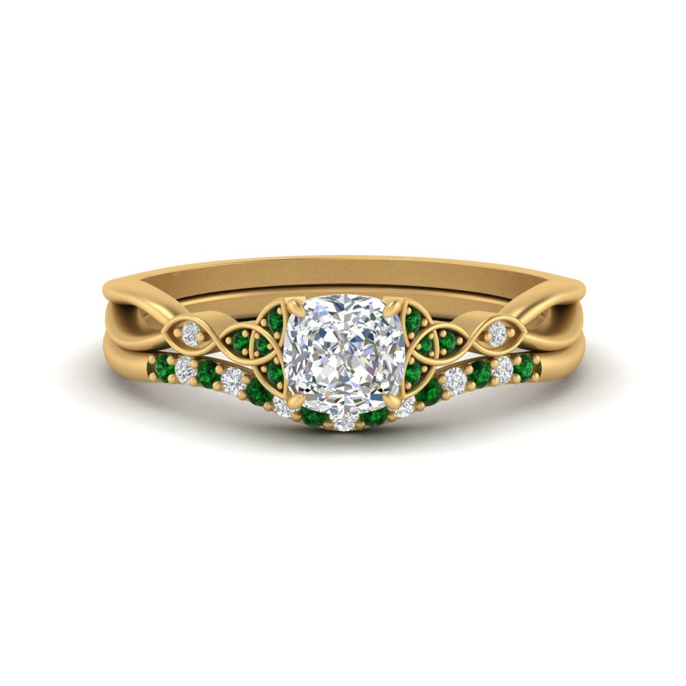 celtic-knot-split-cushion-cut-emerald-engagement-ring-in-yellow-gold-FD9609CUGEMGR-NL-YG