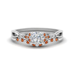 Load image into Gallery viewer, celtic-knot-split-cushion-cut-orange-sapphire-engagement-ring-in-white-gold-FD9609CUGSAOR-NL-WG
