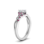 Load image into Gallery viewer, celtic-knot-split-cushion-cut-pink-sapphire-engagement-ring-in-white-gold-FD9609CUGSADRPI-NL-WG
