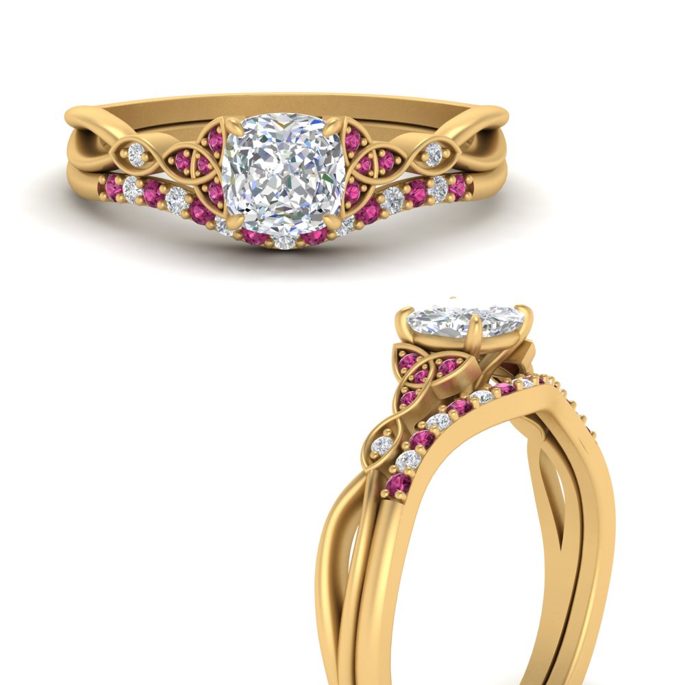 celtic-knot-split-cushion-cut-pink-sapphire-engagement-ring-in-yellow-gold-FD9609CUGSADRPI-NL-YG