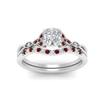 Load image into Gallery viewer, celtic-knot-split-cushion-cut-ruby-engagement-ring-in-white-gold-FD9609CUGRUDR-NL-WG