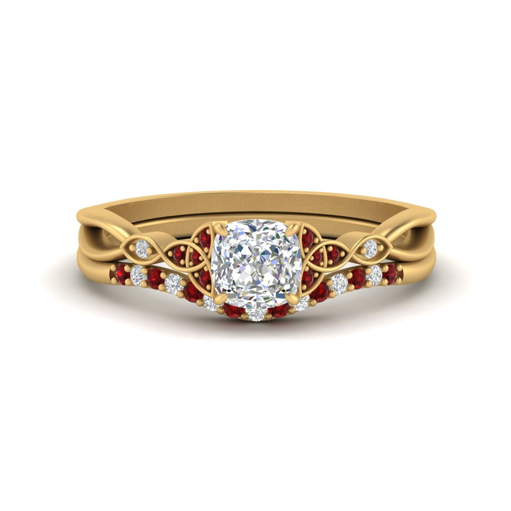 celtic-knot-split-cushion-cut-ruby-engagement-ring-in-yellow-gold-FD9609CUGRUDR-NL-YG
