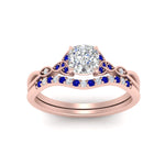 Load image into Gallery viewer, celtic-knot-split-cushion-cut-sapphire-engagement-ring-in-rose-gold-FD9609CUGSABL-NL-RG
