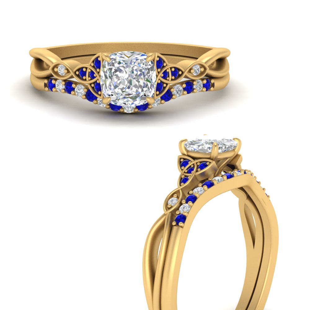 celtic-knot-split-cushion-cut-sapphire-engagement-ring-in-yellow-gold-FD9609CUGSABL-NL-YG