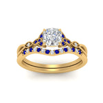 Load image into Gallery viewer, celtic-knot-split-cushion-cut-sapphire-engagement-ring-in-yellow-gold-FD9609CUGSABL-NL-YG

