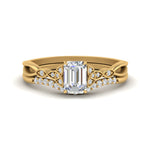 Load image into Gallery viewer, celtic-knot-split-emerald-cut-diamond-engagement-ring-in-yellow-gold-FD9609EM-NL-YG
