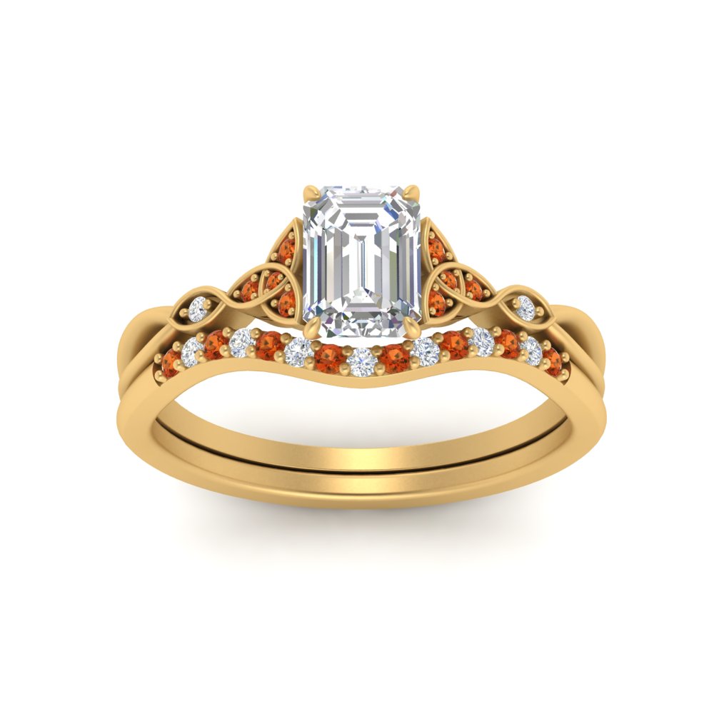 celtic-knot-split-emerald-cut-orange-sapphire-engagement-ring-in-yellow-gold-FD9609EMGSAOR-NL-YG
