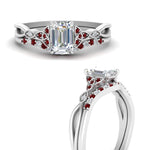 Load image into Gallery viewer, celtic-knot-split-emerald-cut-ruby-engagement-ring-in-white-gold-FD9609EMGRUDR-NL-WG
