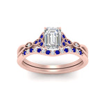 Load image into Gallery viewer, celtic-knot-split-emerald-cut-sapphire-engagement-ring-in-rose-gold-FD9609EMGSABL-NL-RG

