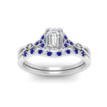 Load image into Gallery viewer, celtic-knot-split-emerald-cut-sapphire-engagement-ring-in-white-gold-FD9609EMGSABL-NL-WG
