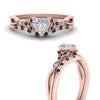 Load image into Gallery viewer, celtic-knot-split-heart-shaped-black-diamond-engagement-ring-in-rose-gold-FD9609HTGBLACK-NL-RG