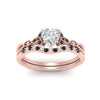 Load image into Gallery viewer, celtic-knot-split-heart-shaped-black-diamond-engagement-ring-in-rose-gold-FD9609HTGBLACK-NL-RG