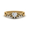 Load image into Gallery viewer, celtic-knot-split-heart-shaped-black-diamond-engagement-ring-in-yellow-gold-FD9609HTGBLACK-NL-YG
