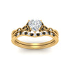 Load image into Gallery viewer, celtic-knot-split-heart-shaped-black-diamond-engagement-ring-in-yellow-gold-FD9609HTGBLACK-NL-YG