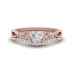 Load image into Gallery viewer, celtic-knot-split-heart-shaped-diamond-engagement-ring-in-rose-gold-FD9609HT-NL-RG
