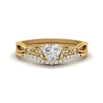 Load image into Gallery viewer, celtic-knot-split-heart-shaped-diamond-engagement-ring-in-yellow-gold-FD9609HT-NL-YG
