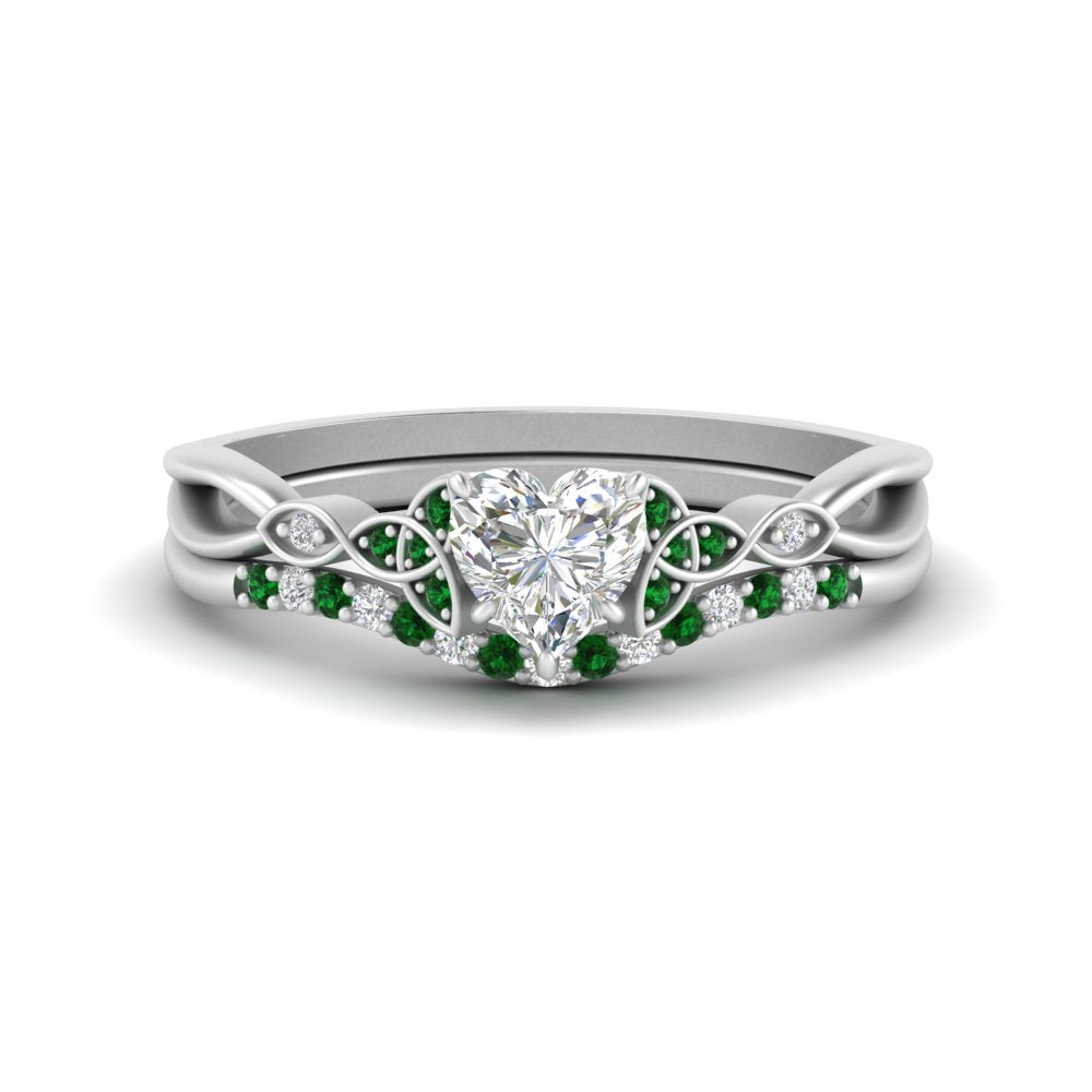celtic-knot-split-heart-shaped-emerald-engagement-ring-in-white-gold-FD9609HTGEMGR-NL-WG