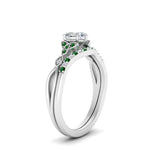Load image into Gallery viewer, celtic-knot-split-heart-shaped-emerald-engagement-ring-in-white-gold-FD9609HTGEMGR-NL-WG
