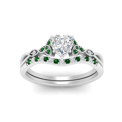 celtic-knot-split-heart-shaped-emerald-engagement-ring-in-white-gold-FD9609HTGEMGR-NL-WG