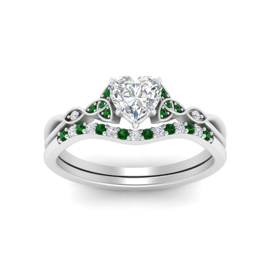 celtic-knot-split-heart-shaped-emerald-engagement-ring-in-white-gold-FD9609HTGEMGR-NL-WG