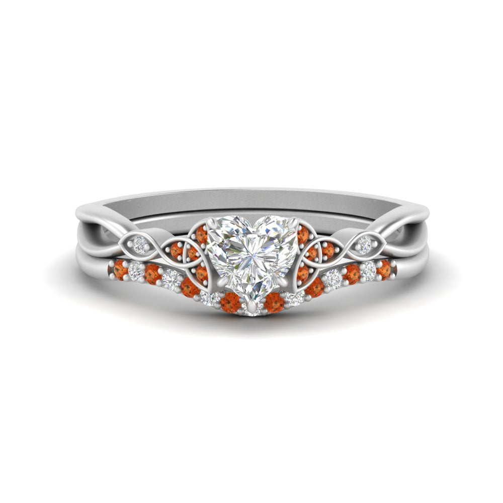celtic-knot-split-heart-shaped-orange-sapphire-engagement-ring-in-white-gold-FD9609HTGSAOR-NL-WG