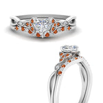 Load image into Gallery viewer, celtic-knot-split-heart-shaped-orange-sapphire-engagement-ring-in-white-gold-FD9609HTGSAOR-NL-WG
