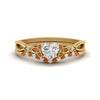 Load image into Gallery viewer, celtic-knot-split-heart-shaped-orange-sapphire-engagement-ring-in-yellow-gold-FD9609HTGSAOR-NL-YG
