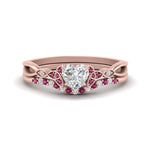 Load image into Gallery viewer, celtic-knot-split-heart-shaped-pink-sapphire-engagement-ring-in-rose-gold-FD9609HTGSADRPI-NL-RG
