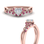 Load image into Gallery viewer, celtic-knot-split-heart-shaped-pink-sapphire-engagement-ring-in-rose-gold-FD9609HTGSADRPI-NL-RG
