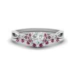 Load image into Gallery viewer, celtic-knot-split-heart-shaped-pink-sapphire-engagement-ring-in-white-gold-FD9609HTGSADRPI-NL-WG
