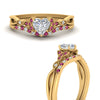 Load image into Gallery viewer, celtic-knot-split-heart-shaped-pink-sapphire-engagement-ring-in-yellow-gold-FD9609HTGSADRPI-NL-YG