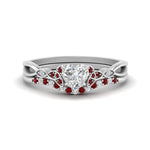Load image into Gallery viewer, celtic-knot-split-heart-shaped-ruby-engagement-ring-in-white-gold-FD9609HTGRUDR-NL-WG

