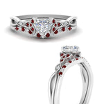 Load image into Gallery viewer, celtic-knot-split-heart-shaped-ruby-engagement-ring-in-white-gold-FD9609HTGRUDR-NL-WG
