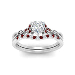 Load image into Gallery viewer, celtic-knot-split-heart-shaped-ruby-engagement-ring-in-white-gold-FD9609HTGRUDR-NL-WG
