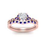 Load image into Gallery viewer, celtic-knot-split-heart-shaped-sapphire-engagement-ring-in-rose-gold-FD9609HTGSABL-NL-RG
