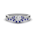 Load image into Gallery viewer, celtic-knot-split-heart-shaped-sapphire-engagement-ring-in-white-gold-FD9609HTGSABL-NL-WG
